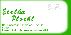 etelka plochl business card